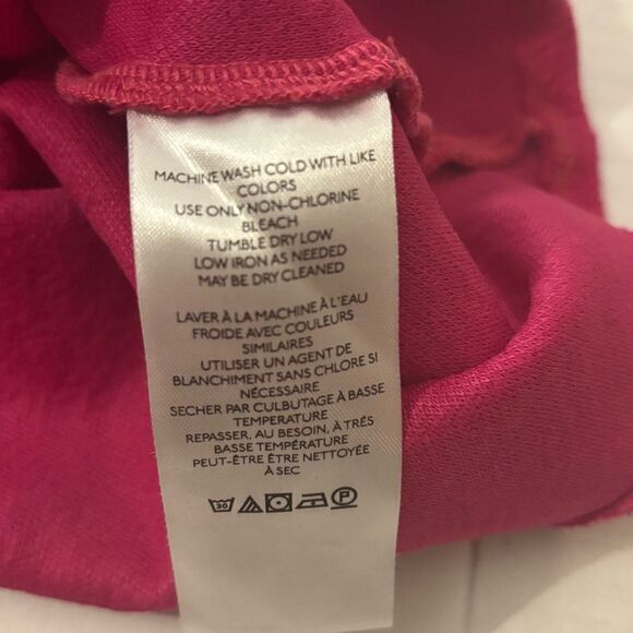Anthropologie Scoop Neck Baby Tee Crop Top Short Sleeve Hot Pink Medium Feminine - Picture 7 of 12